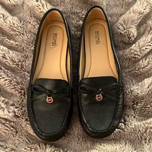 Black Michael Kors Leather loafers, driving shoes